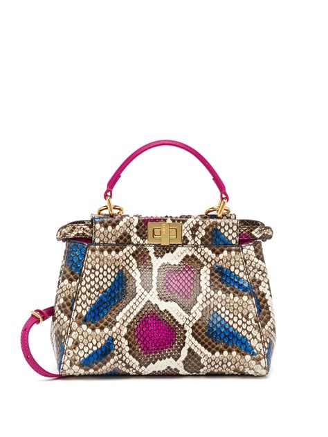 fendi python peekaboo mini|Fendi peekaboo mini price.